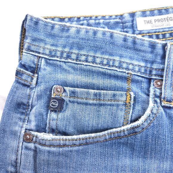 Adriano Goldschmied Straight Button Zip Medium Wash Jeans Mens Size 32x34 Blue - Picture 5 of 8